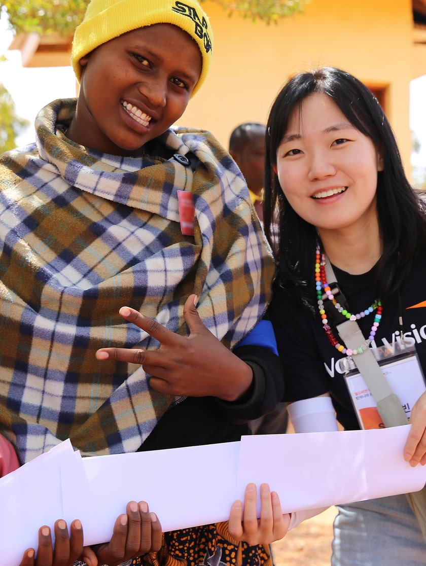 강수빈 후원자와 후원아동 만남사진