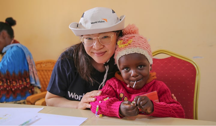 이경희 후원자와 후원아동 만남 사진