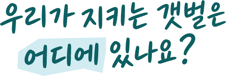 우리가 지키는 갯벌은 어디에 있나요?