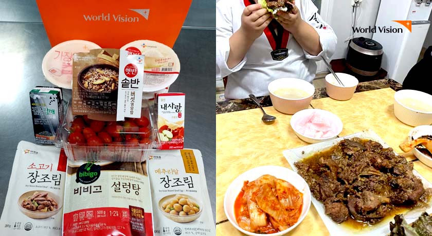 아이들이 좋아하는 대체식과 밀키트로도 전달되었어요