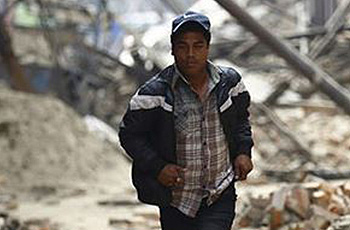 2015년 4월 25일 네팔 대지진 발생. 사진