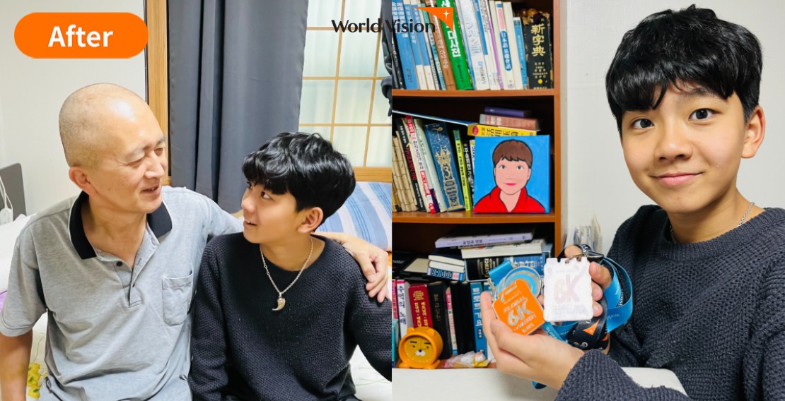 이사 후 밝은 웃음을 찾은 명호와 아빠