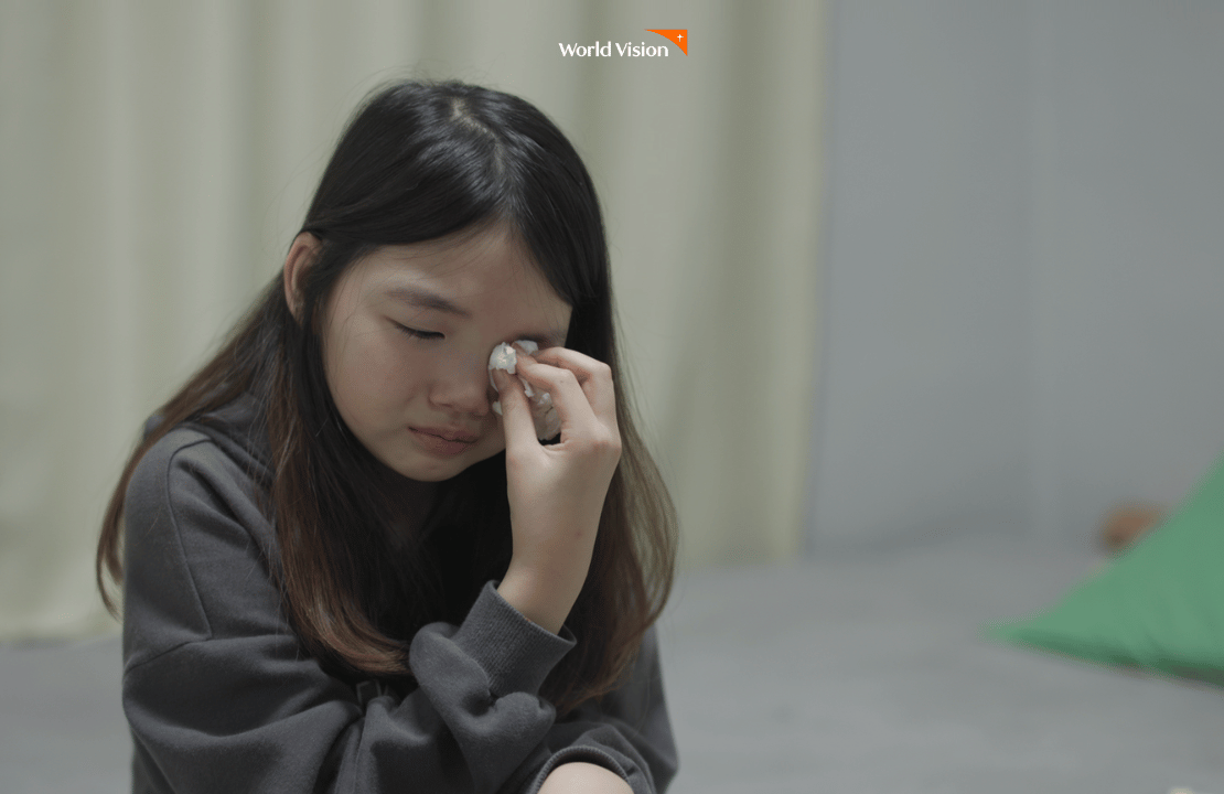 엄마 걱정에 눈물 흘리는 희은