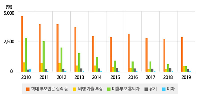 보호조치 아동의 발생원인