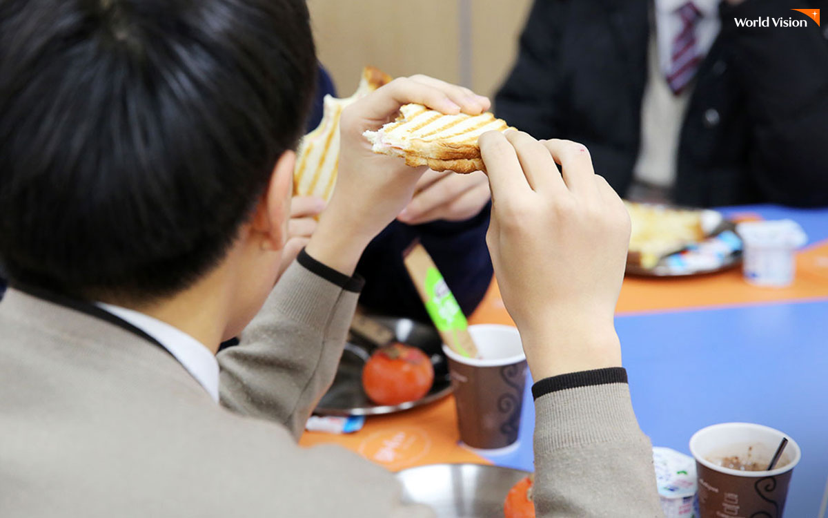 월드비전 아동 조식지원사업 아침머꼬