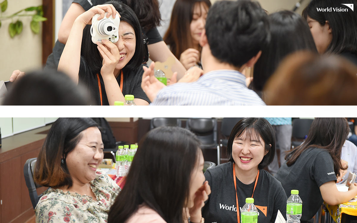 월드비전 직원들도 새내기 후원자님들과 프로그램에 함께 하며 너무나 즐거웠어요.
