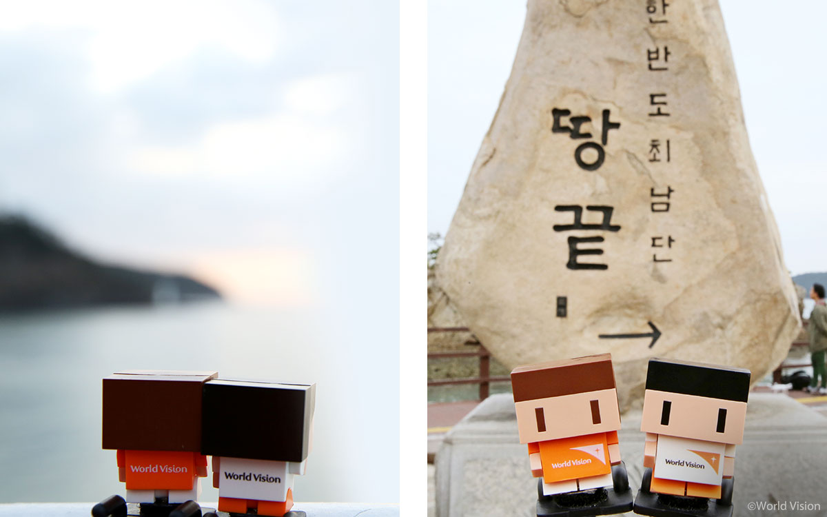 함경북도에서 서울까지 이천리. 서울에서 땅끝마을 해남까지 천리. 우리 땅을 가로지르면 모두 합해 삼천리랍니다
