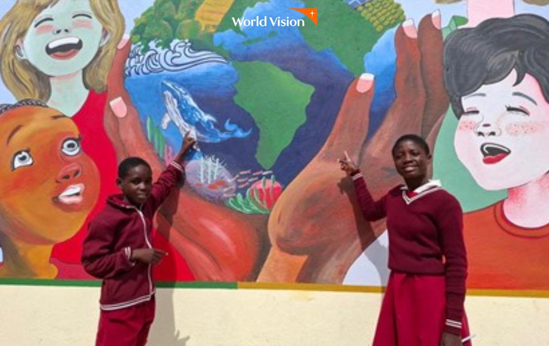 25년 꿈엽서그리기대회 수상작이 잠비아 현지 학교에 벽화로 그려졌습니다. 